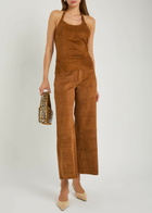 Stouls Lilou Stretch-suede Trousers Tan