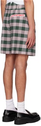 Charles Jeffrey Loverboy Green & Pink Harvey Milk Shorts