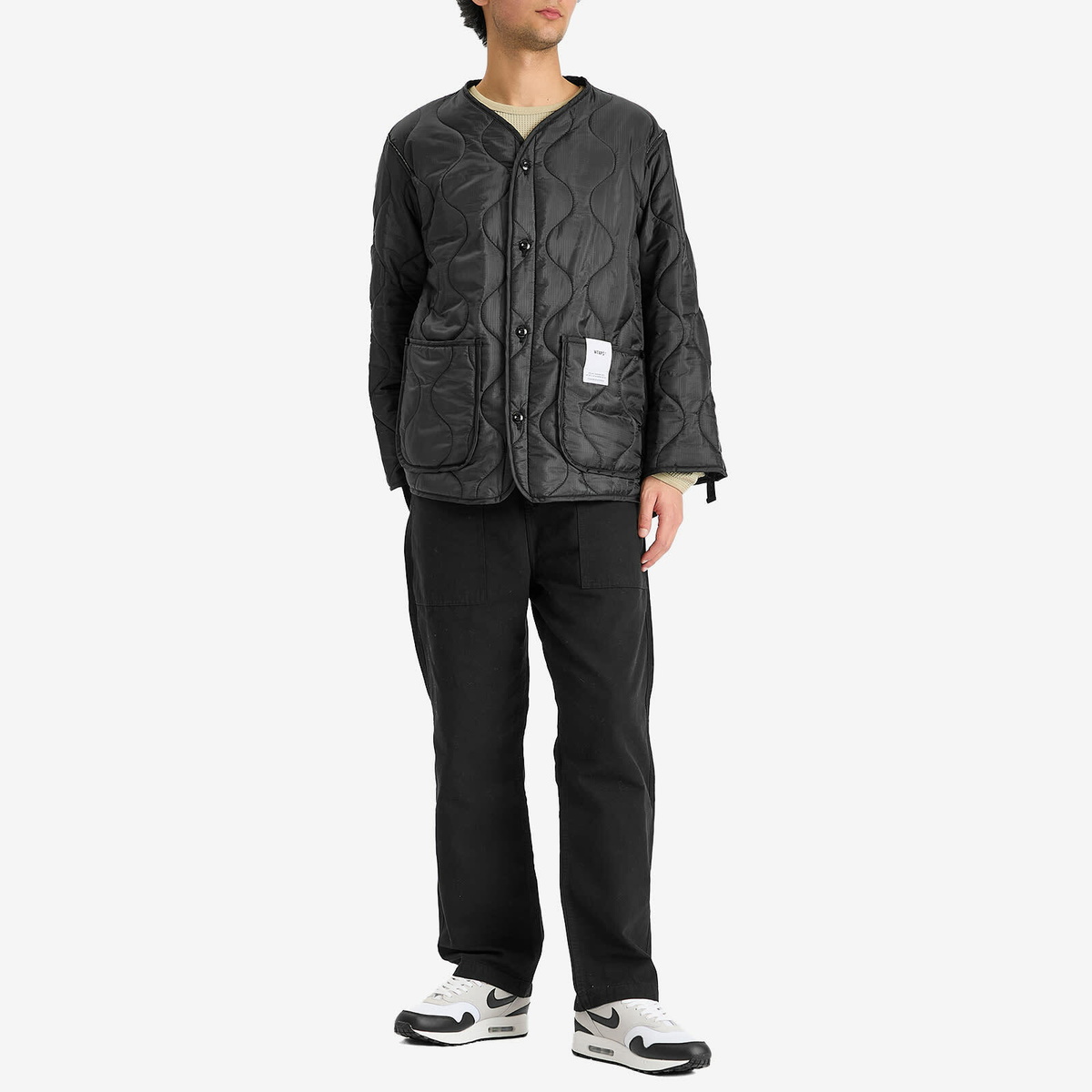 WTAPS Men's Nylon Ripstop Liner Jacket in Black WTAPS