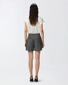 Pinko Elegant Flannel Shorts Grey Re Dye Pewter