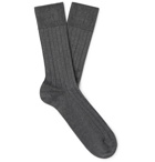 John Smedley - Delta Sea Island Cotton-Blend Socks - Gray
