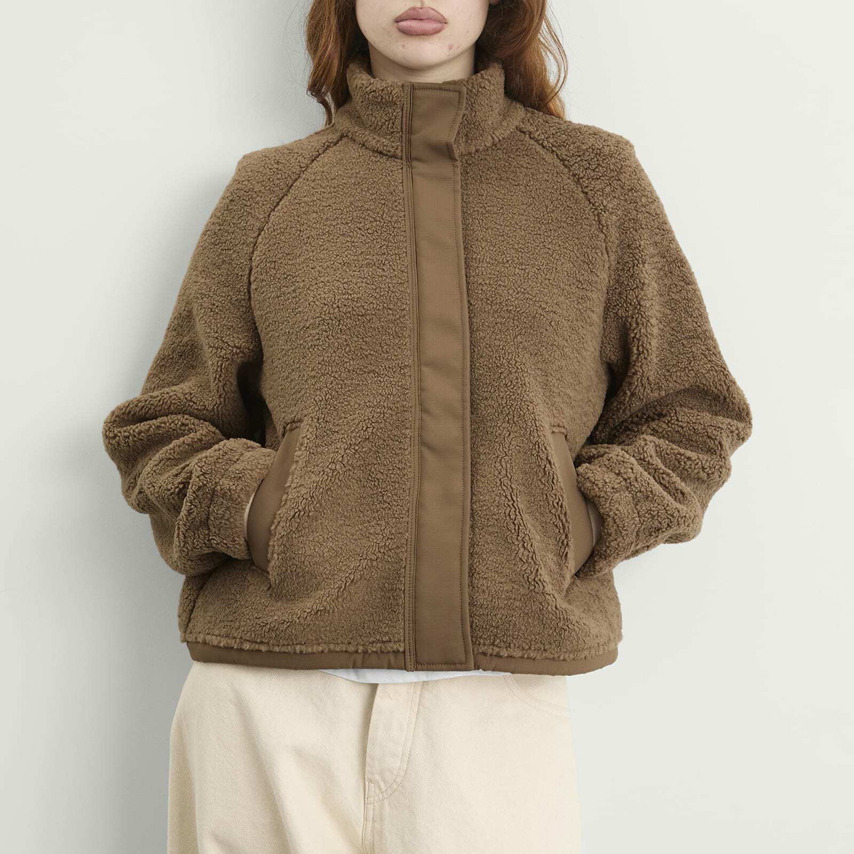 Samsøe Samsøe Women's Safrost Fleece Jacket in Fossil