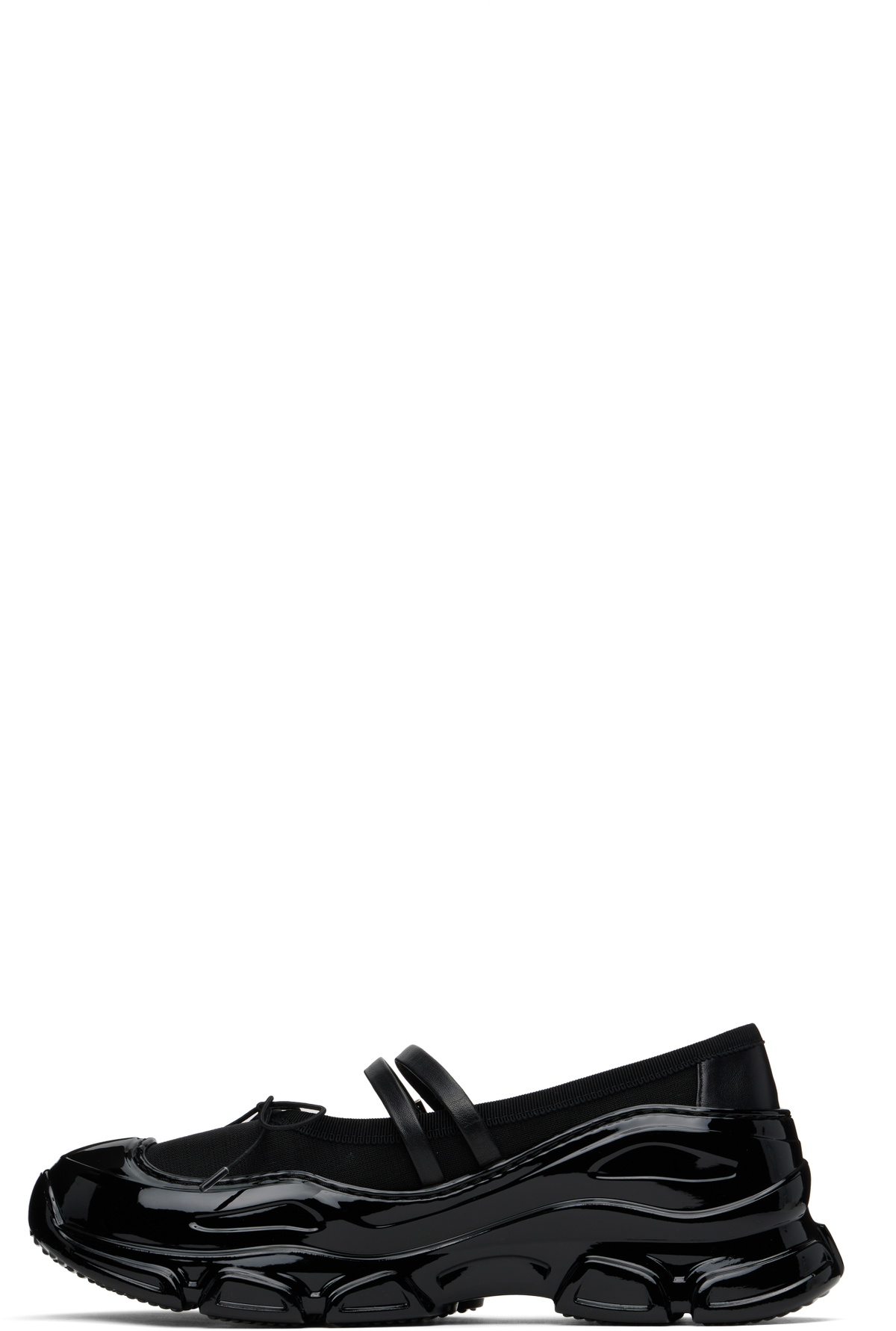 Simone Rocha Black Mesh Tracker Ballerina Sneakers