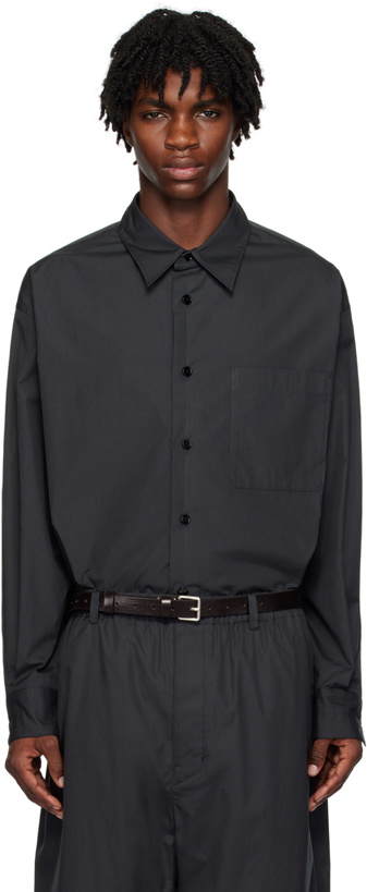 Photo: LEMAIRE SSENSE Exclusive Navy Relaxed Shirt