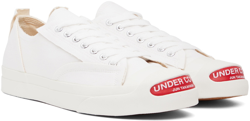 UNDERCOVER White Raw Edge Sneakers Undercover