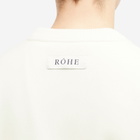Róhe Men's Oversized Logo Crew Sweatshirt in Off White