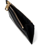 Dolce & Gabbana - Logo-Print Leather Zipped Cardholder - Black