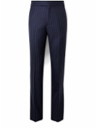 Kingsman - Argylle Straight-Leg Pinstriped Wool and Cashmere-Blend Suit Trousers - Blue