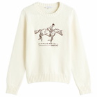 Sporty & Rich Women's Horse Knitted Sweater in Cream