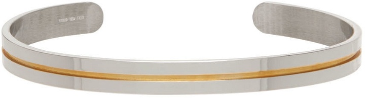 Photo: Giorgio Armani Silver & Gold Stripe Cuff Bracelet
