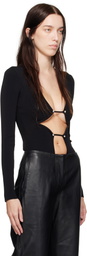 Christopher Esber Black Bracket Knit Bodysuit