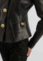 Balmain Leather Jacket Black