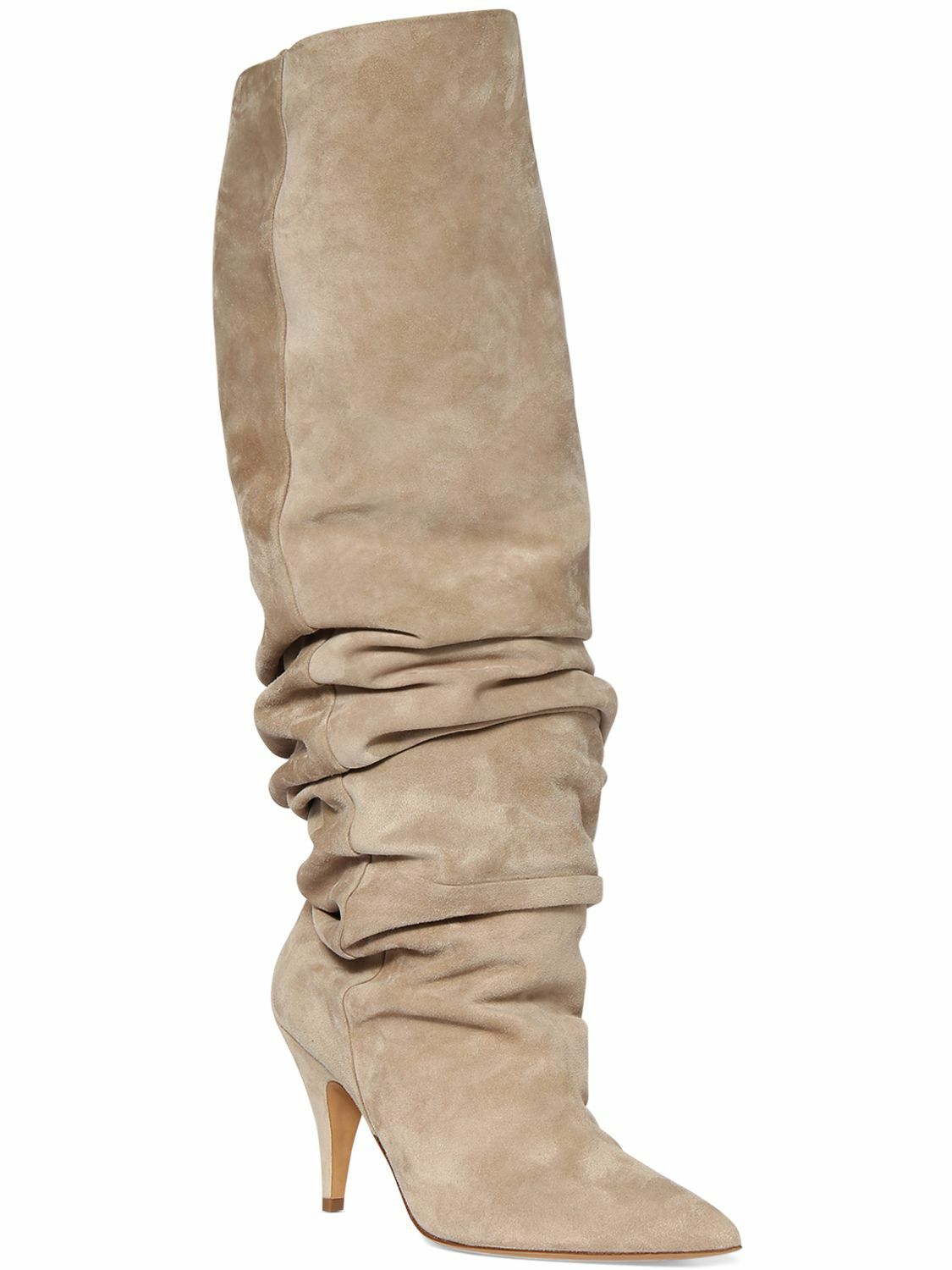 KHAITE - 90mm River Knee High Suede Boots