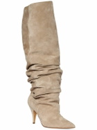 KHAITE - 90mm River Knee High Suede Boots