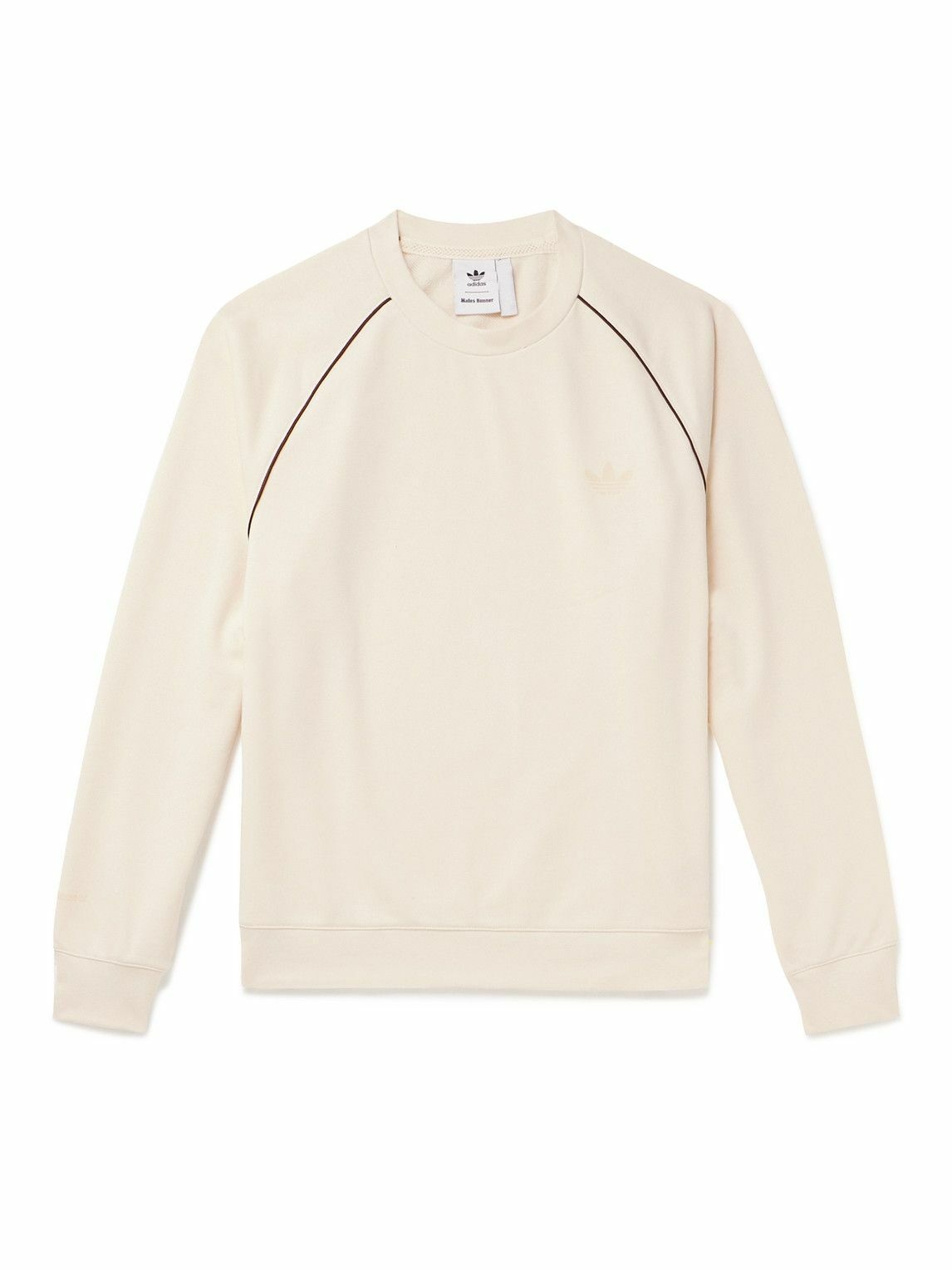 Photo: adidas Consortium - Wales Bonner Logo-Embroidered Cotton-Blend Jersey Sweatshirt - White