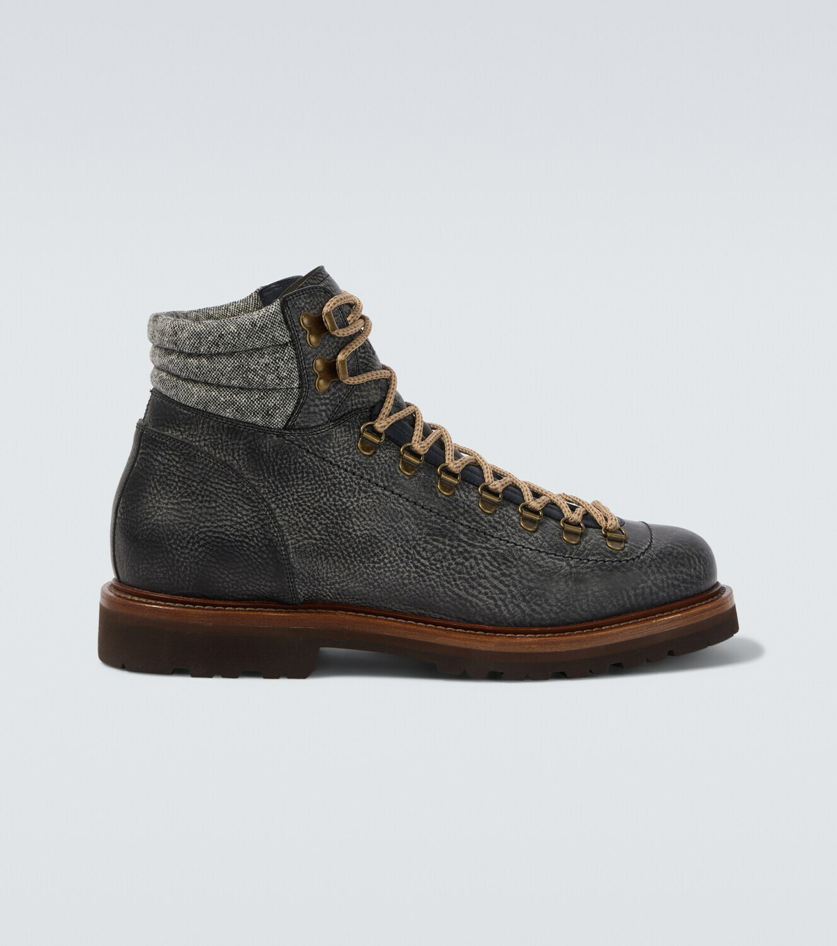 Brunello Cucinelli Leather lace-up boots
