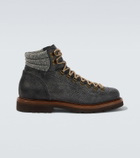 Brunello Cucinelli Leather lace-up boots