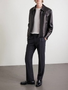 J. Mueser - Waverly Straight-Leg Pleated Wool-Twill Suit Trousers - Gray