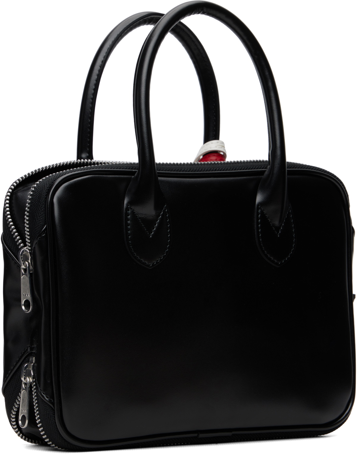 Comme des Garçons Girl Black Faux Leather Keychain Bag