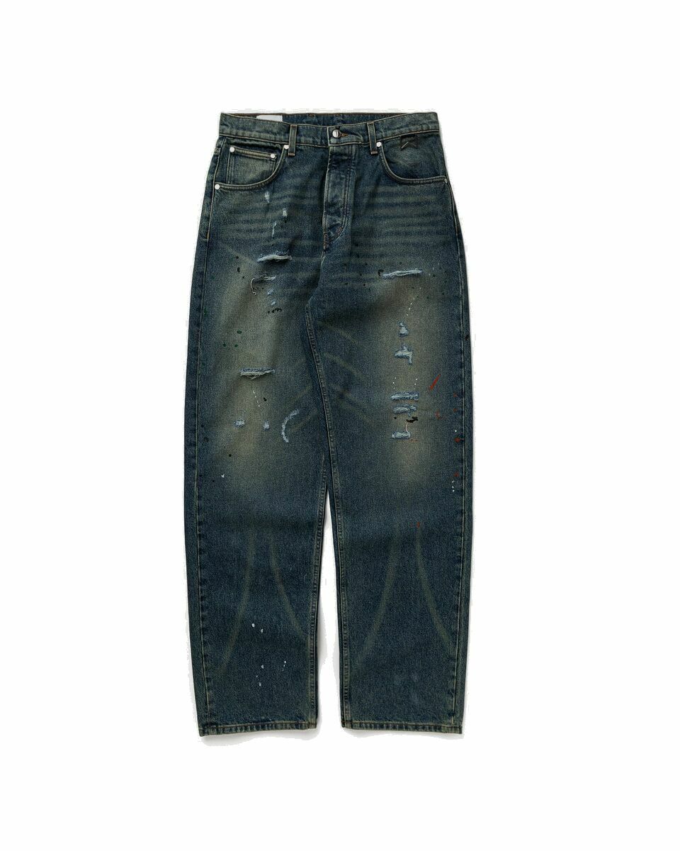 Photo: Rhude Rhude Wide Leg Denim Blue - Mens - Jeans