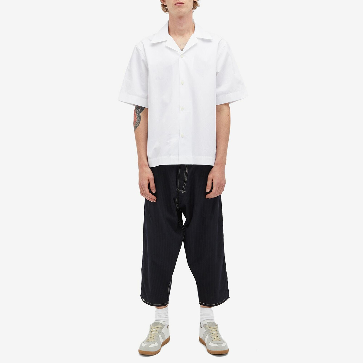 Junya Watanabe MAN Men's x Levi's Wool Stripe Jeans in Navy/Grey
