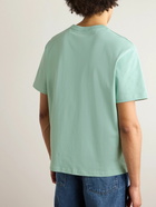 A.P.C. - Logo-Flocked Cotton-Jersey T-Shirt - Green