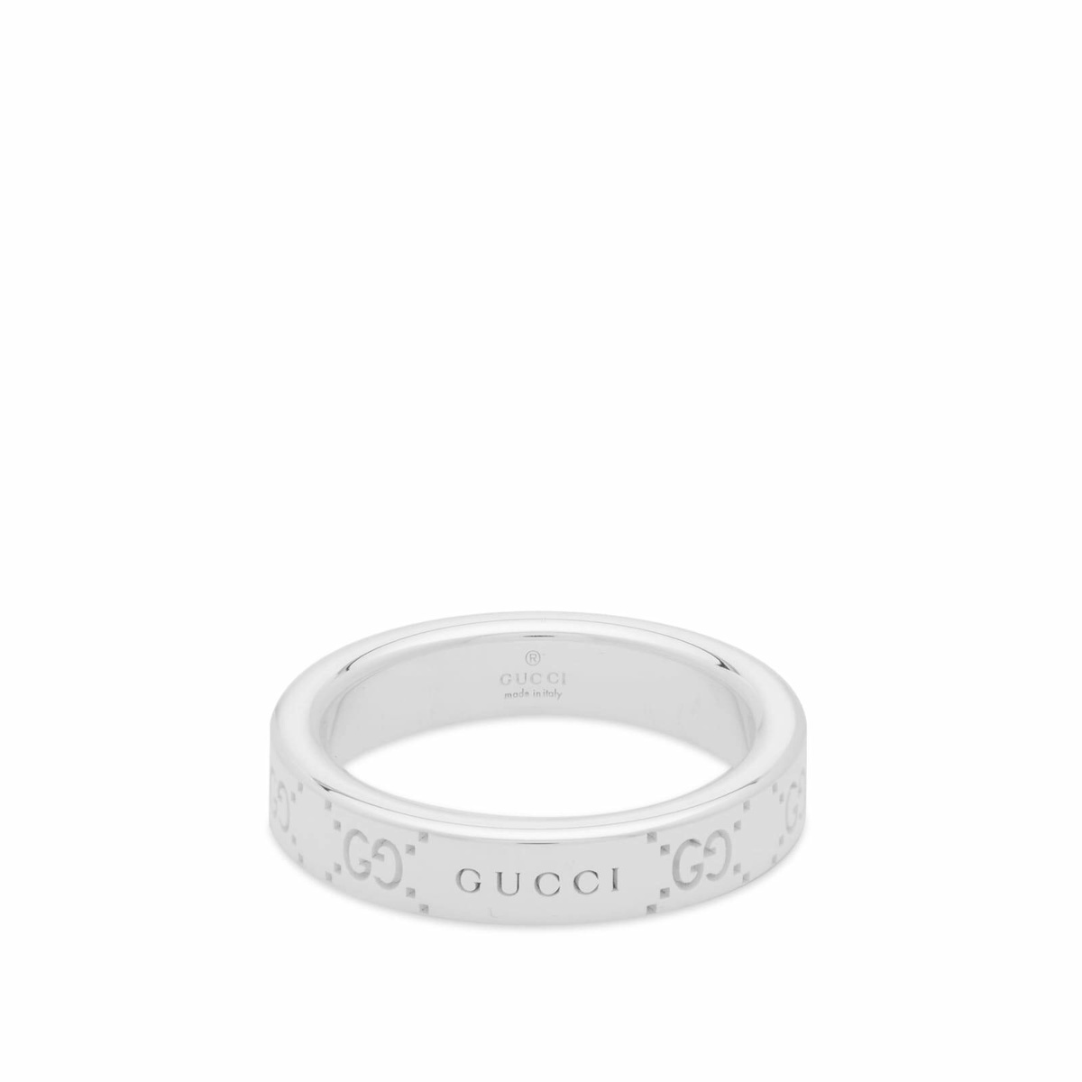 Gucci Women's Signature GG 4mm Ring in Silver
