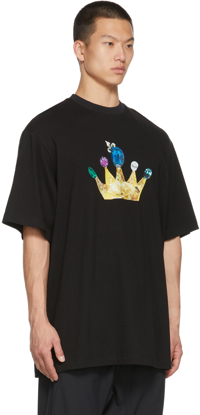 JERIH Black Gold Crown T-Shirt