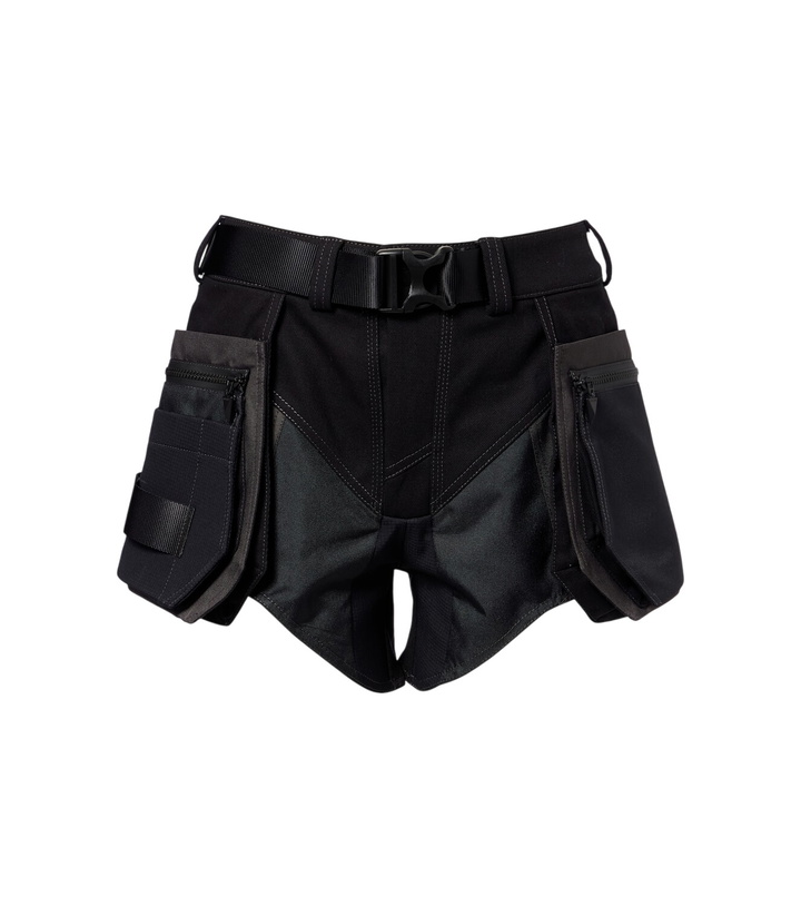 Photo: Mugler Belted low-rise cotton cargo shorts