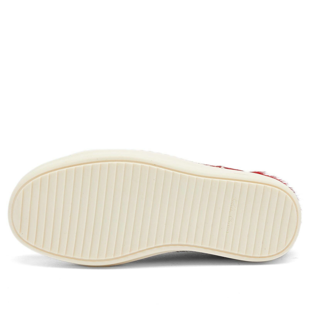 Rick Owens Women's Fur Shoes Sneakers in Red/Milk