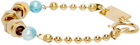 IN GOLD WE TRUST PARIS SSENSE Exclusive Gold & Blue 'AI' Bracelet