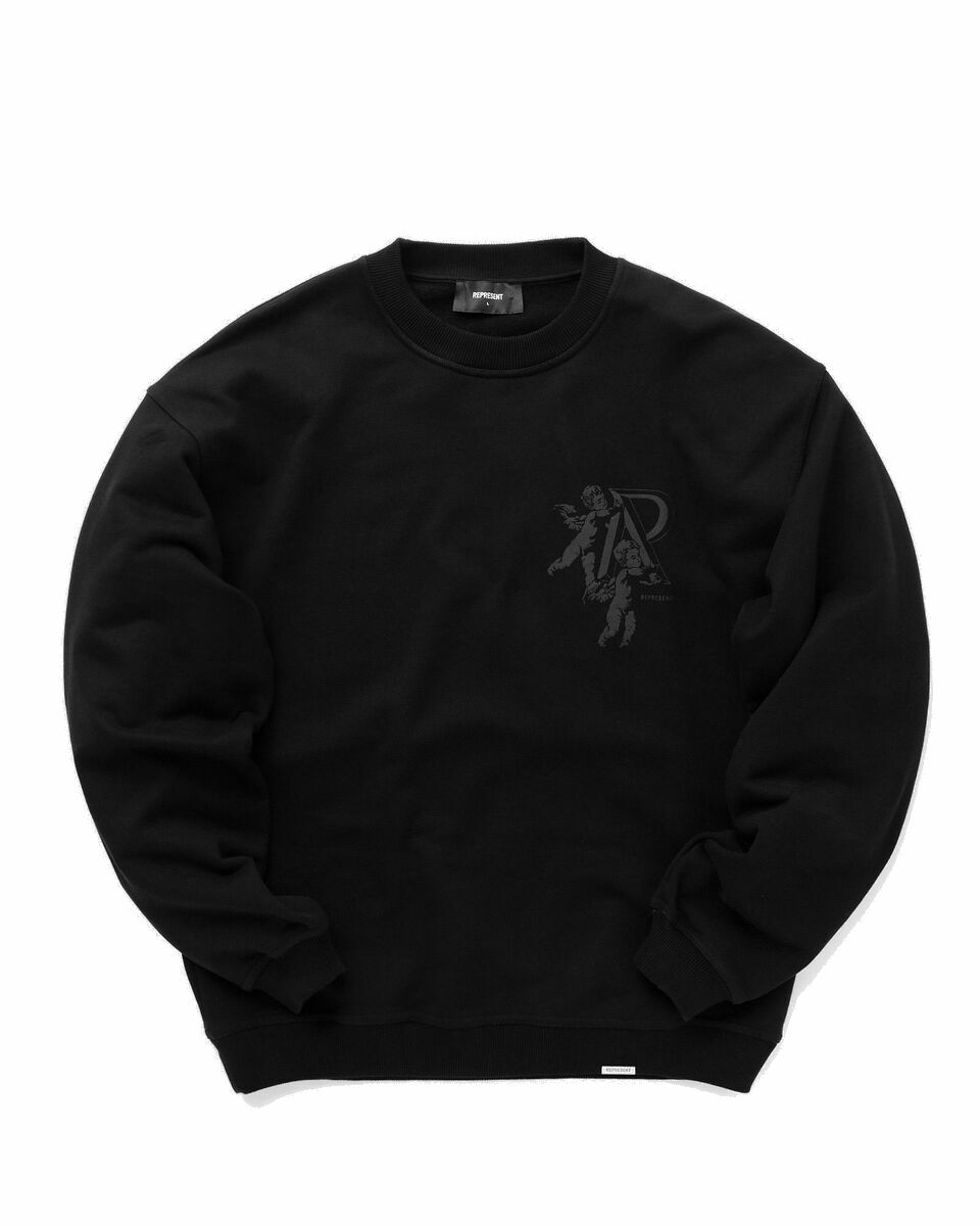 Photo: Represent Cherub Initial Sweater Black - Mens - Sweatshirts