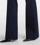 Veronica Beard Gracie belted high-rise bootcut jeans