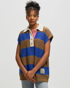 Closed Sleeveless Polo Blue/Brown - Womens - Tops