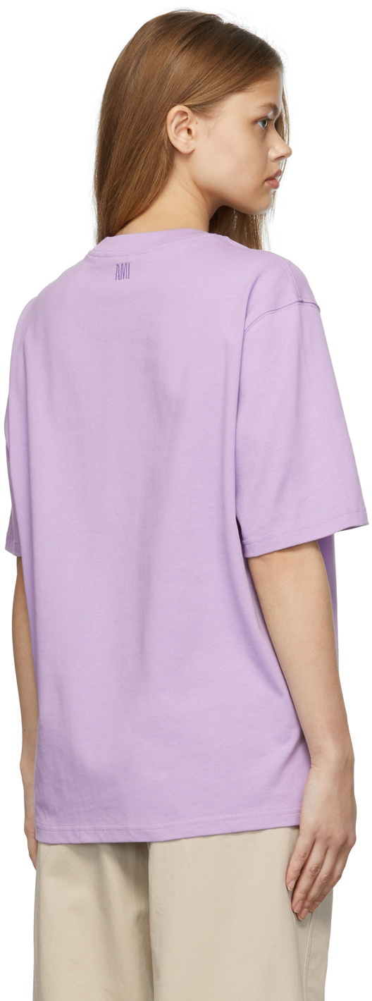 AMI Paris Purple Ami De Coeur T-Shirt