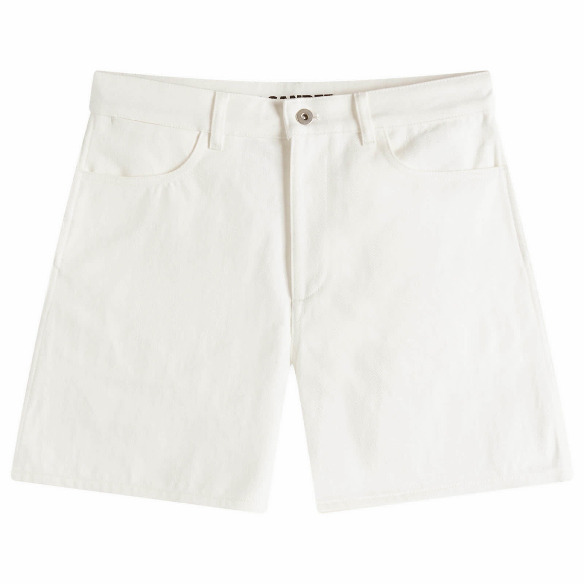 Jil Sander Women's Cargo Denim Shorts in Porcelain