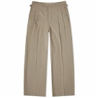 AMI Paris Women's Large Fit Wide Trousers in Light Taupe