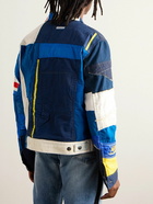 Greg Lauren - Scrap Racer Logo-Appliquéd Patchwork Nomex® Jacket - Blue