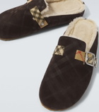Burberry Urchin shearling-lined suede clogs