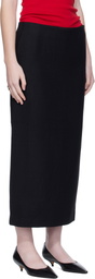 Arch The Black Silk Simple Maxi Skirt