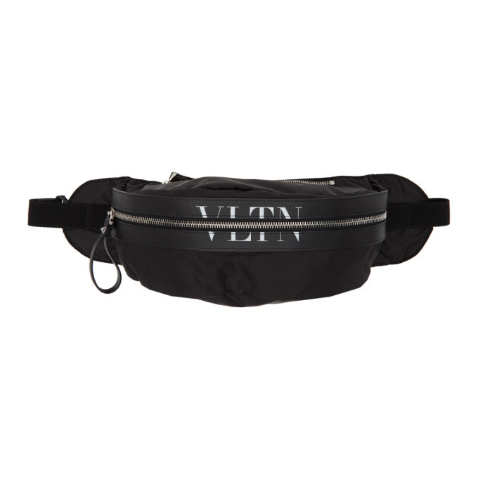 Photo: Valentino Black Valentino Garavani VLTN Waist Bag