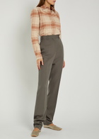 Calvin Klein Scarlett Checked Cotton Shirt Sand