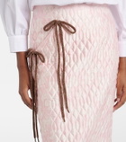 Simone Rocha Floral quilted pencil skirt