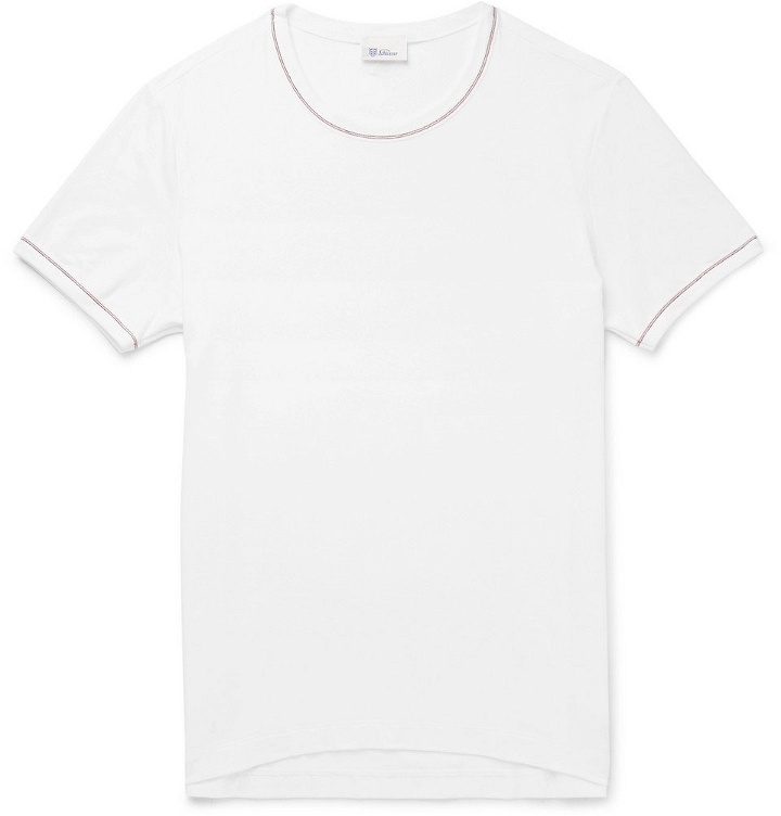 Photo: Schiesser - Lorenz Stretch-Cotton and Modal-Blend Jersey T-Shirt - Men - White