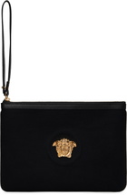 Versace Black 'La Medusa' Canvas Pouch