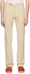 Massimo Alba Beige Cotton Winch2 Trousers