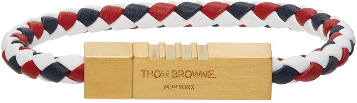 Photo: Thom Browne White & Gold Braided Cord Bracelet