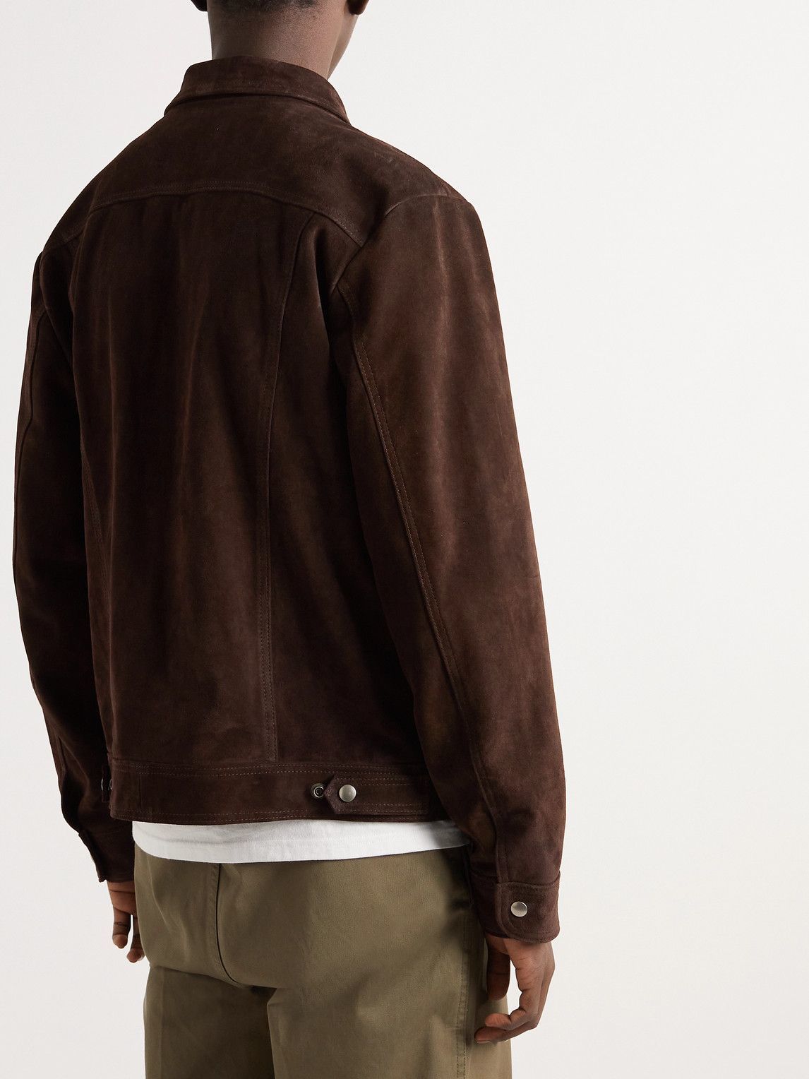 Golden Bear - The Holden Suede Trucker Jacket - Brown Golden Bear