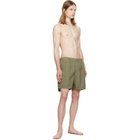 Stone Island Khaki B100B09 Brushed Nylon Swim Shorts