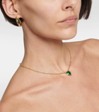 Octavia Elizabeth Heart & Toggle 18kt gold necklace with emerald